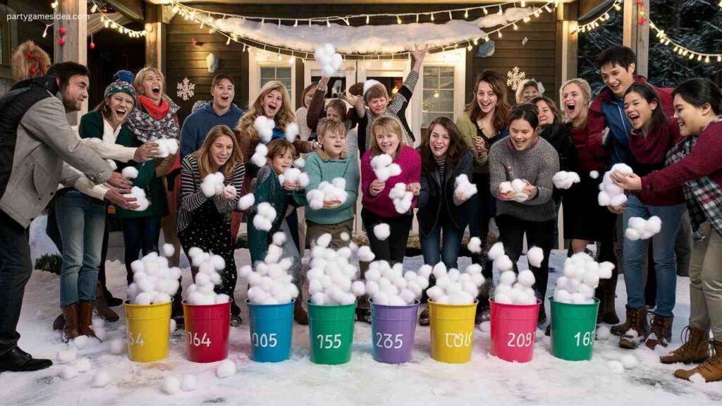 Snowball Toss (Using Cotton Balls)