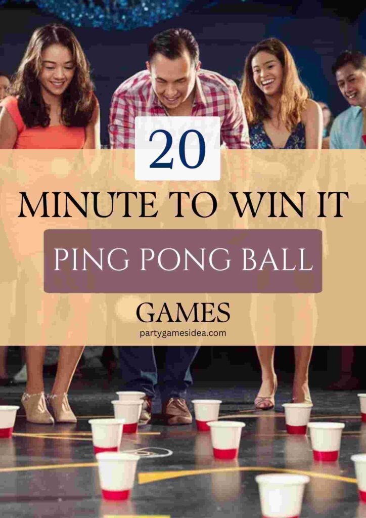 Minute To Win It Ping Pong Ball Games