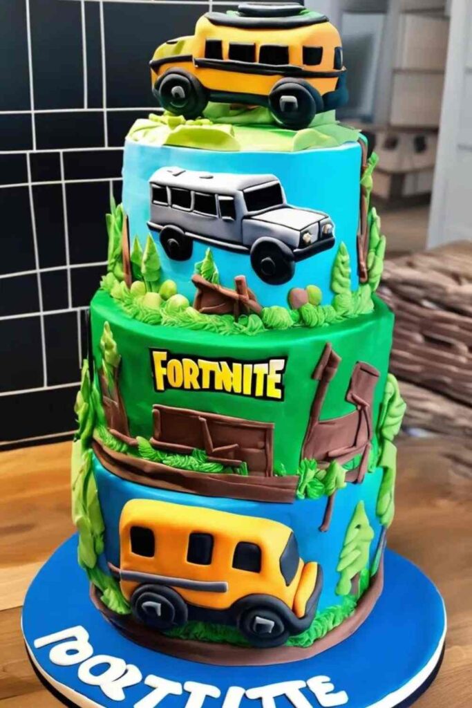 Battle Bus Cake