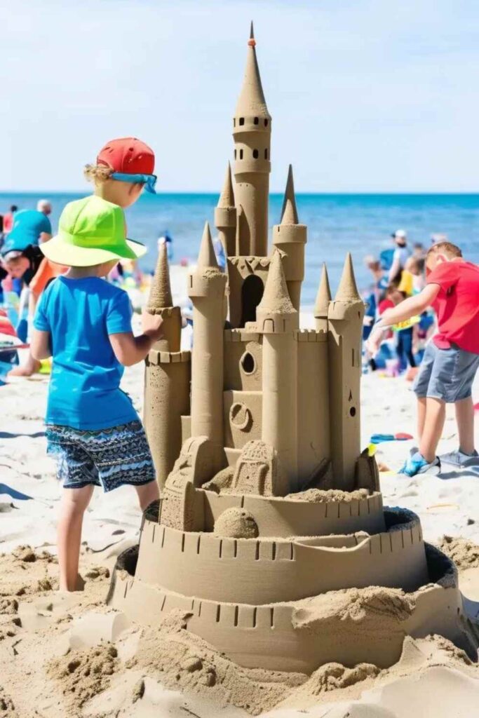 Beach Sandcastle Building Contest