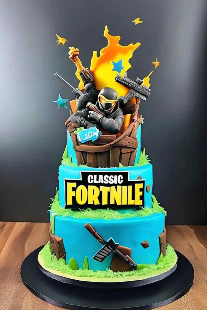 Classic Fortnite Logo Cake