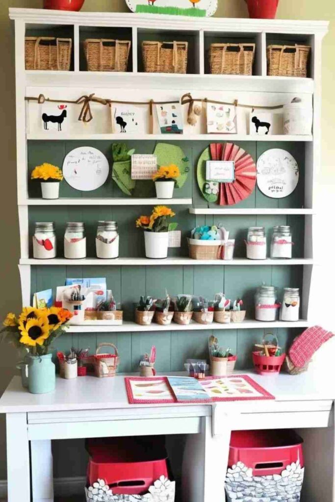 Farm-Themed Craft Station