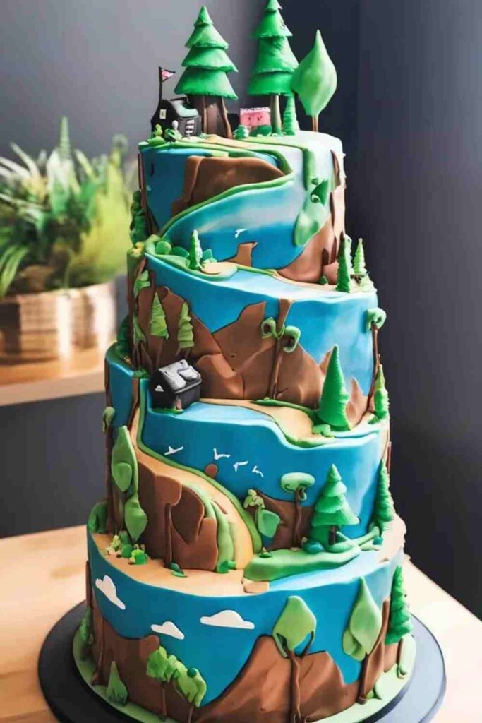 Fortnite Map Cake