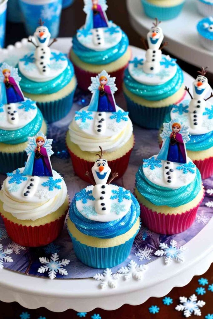 Frozen-Themed Cupcakes