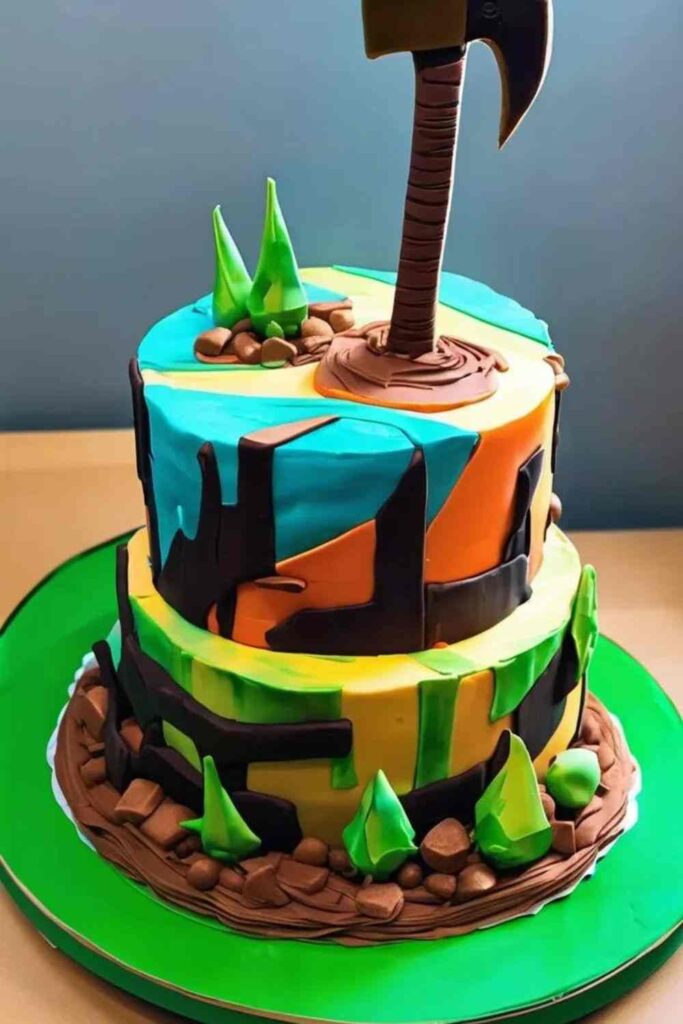 Pickaxe Cake