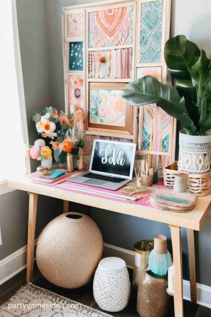 Boho-Inspired Art Station