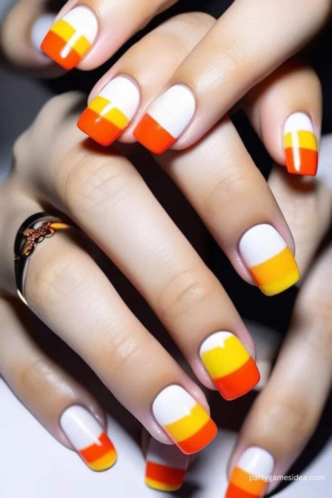 Candy Corn Nails