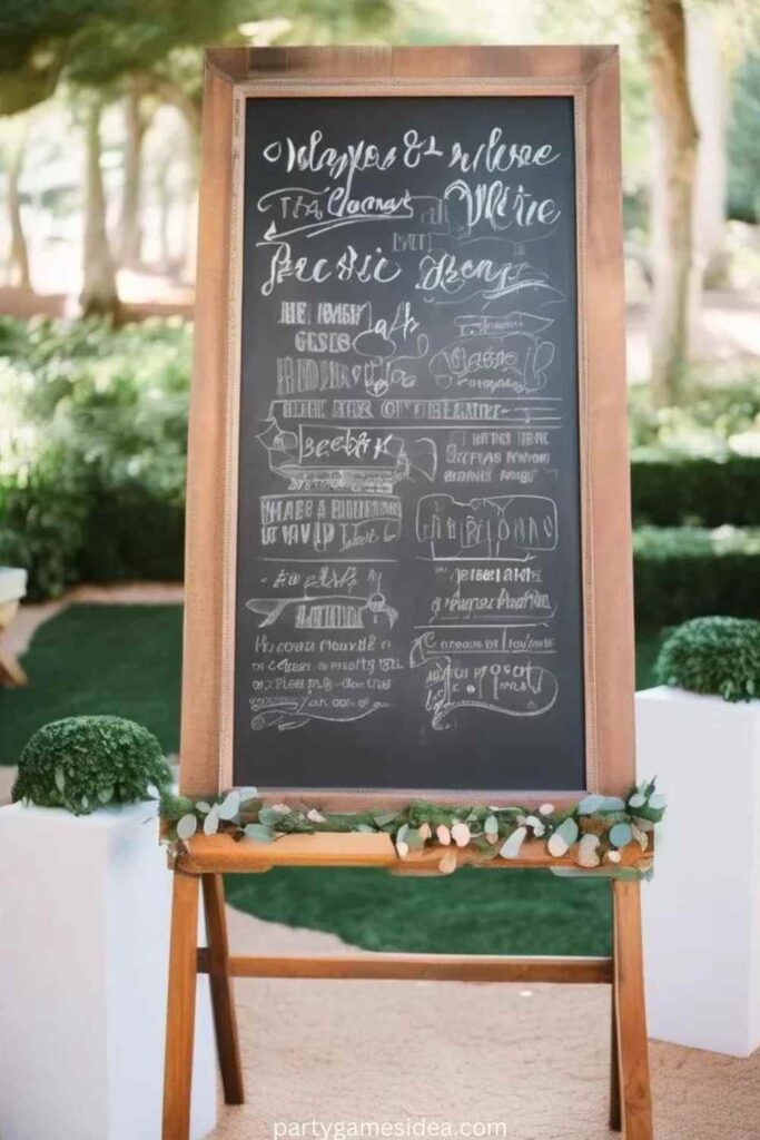 Chalkboard Backdrop Ideas