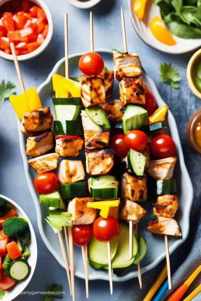 Chicken or Veggie Skewers