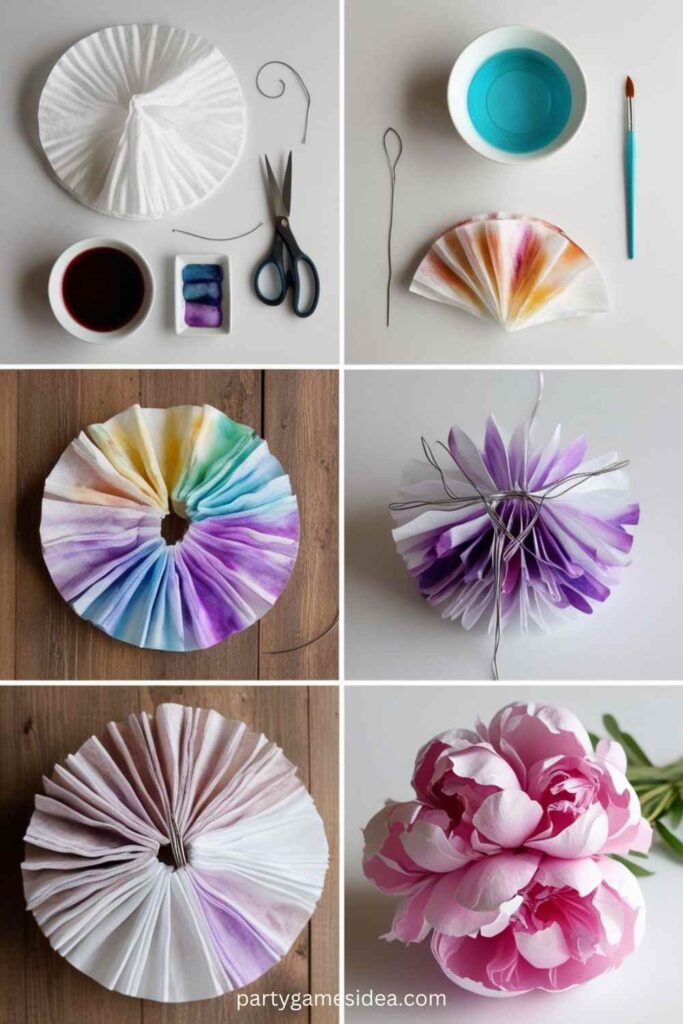 Coffee Filter Peonies