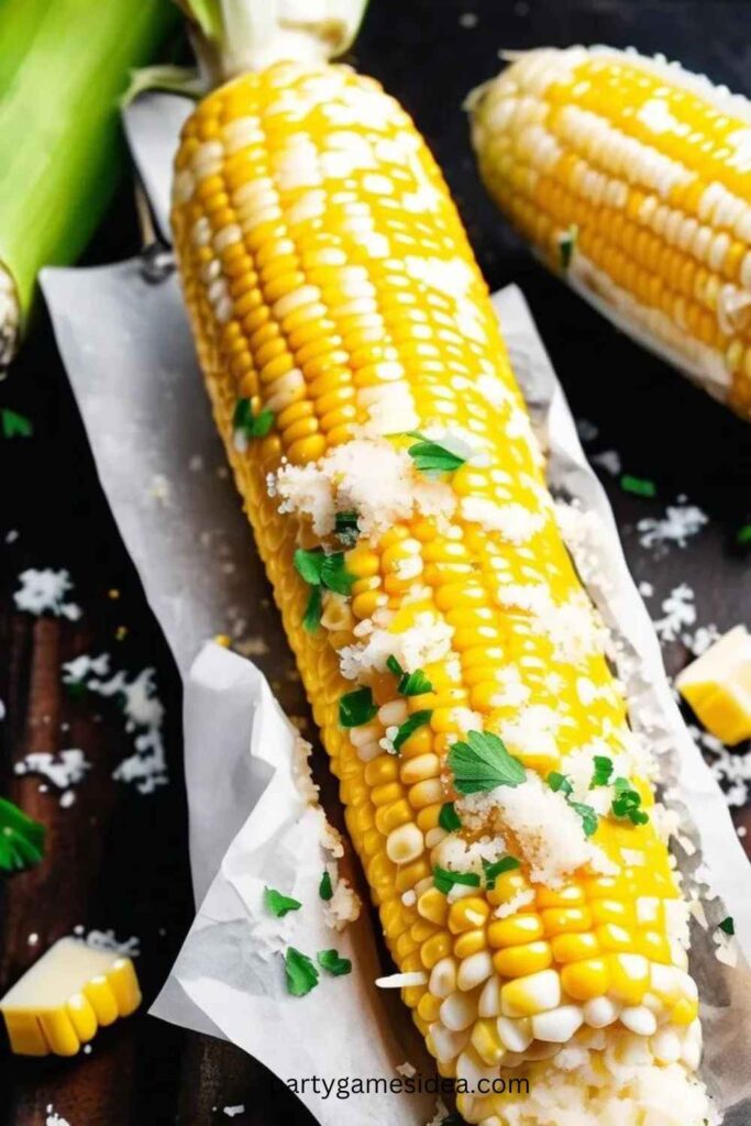 Corn on the Cob with Butter and Parmesan