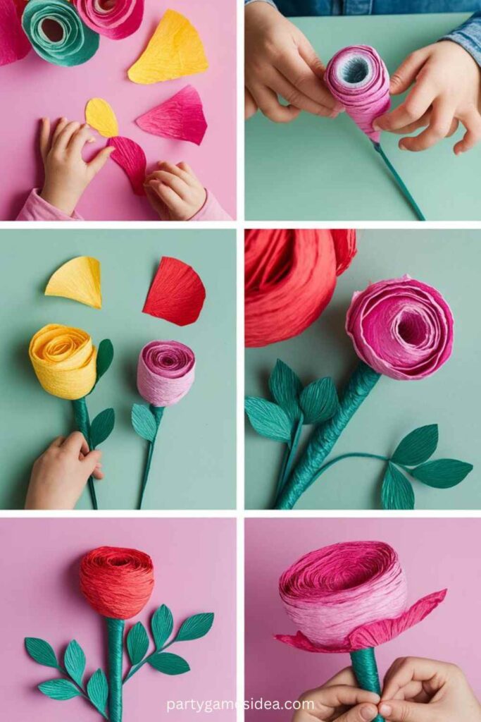 Crepe Paper Roses