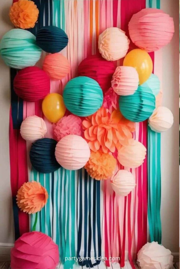 Crepe Paper Streamer Backdrop