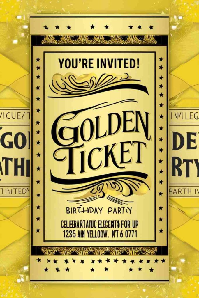 Golden Ticket Invitations