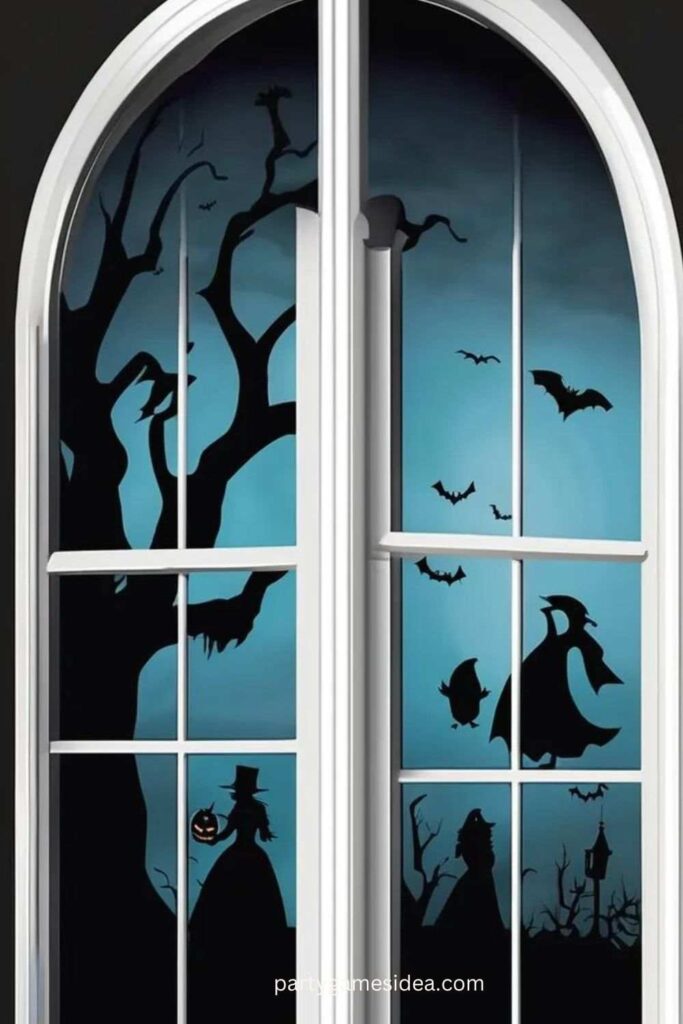 Haunted Window Silhouettes