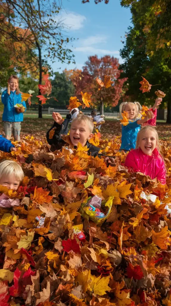 Leaf Pile Treasure Hunt