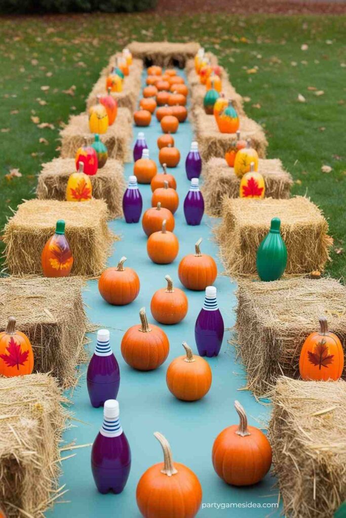 Outdoor Pumpkin Bowling