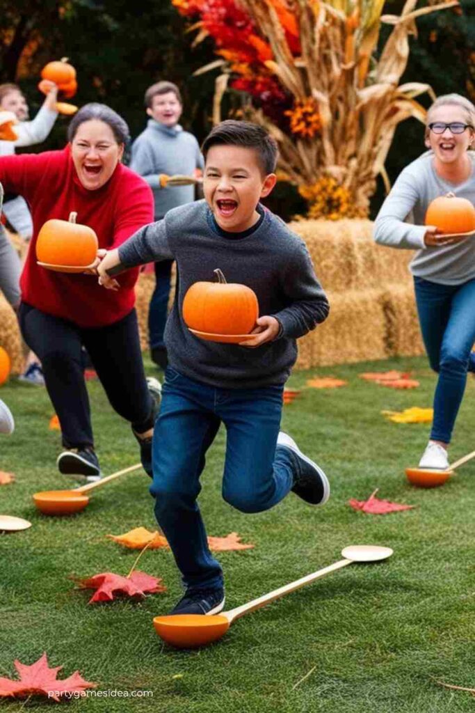 Pumpkin Spoon Race