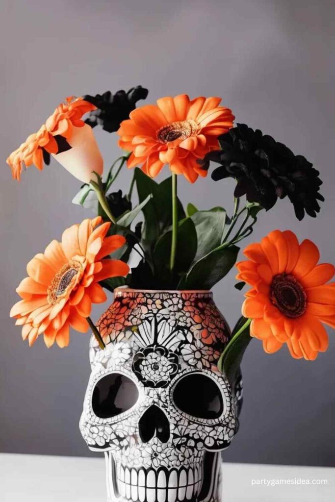 Skull Flower Vase