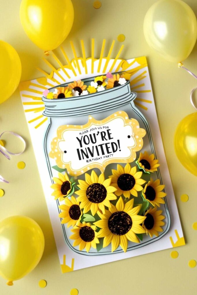 Sunshine Jar Invitations