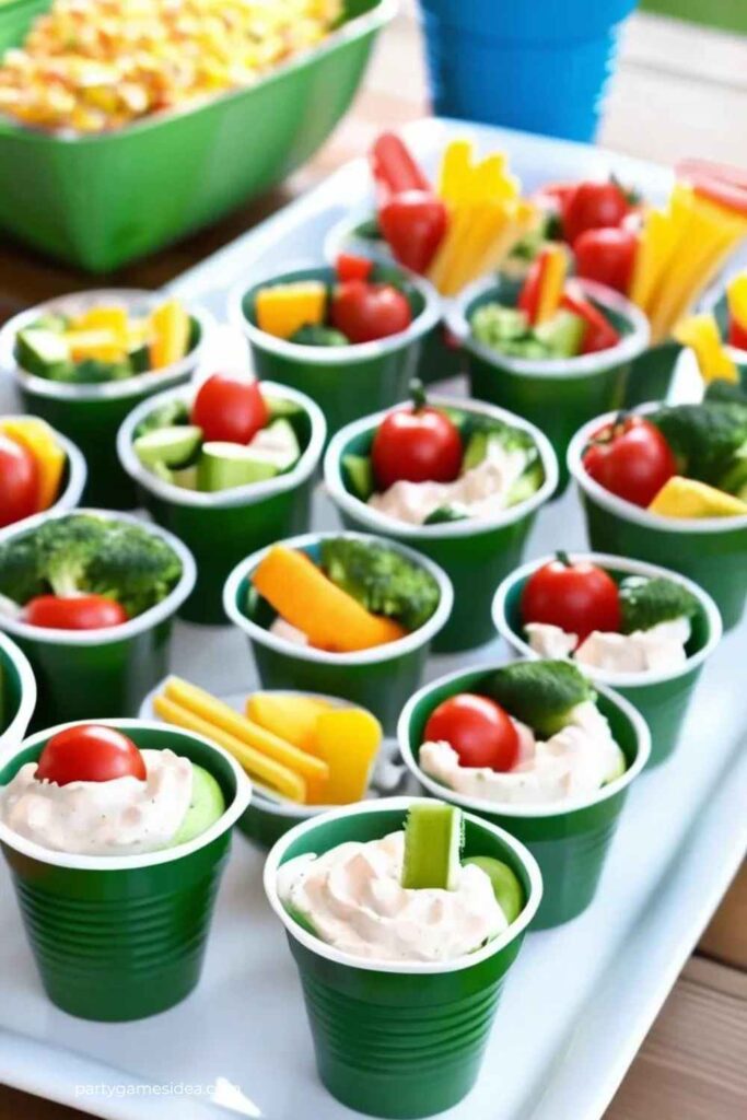 Veggie Cups with Dip