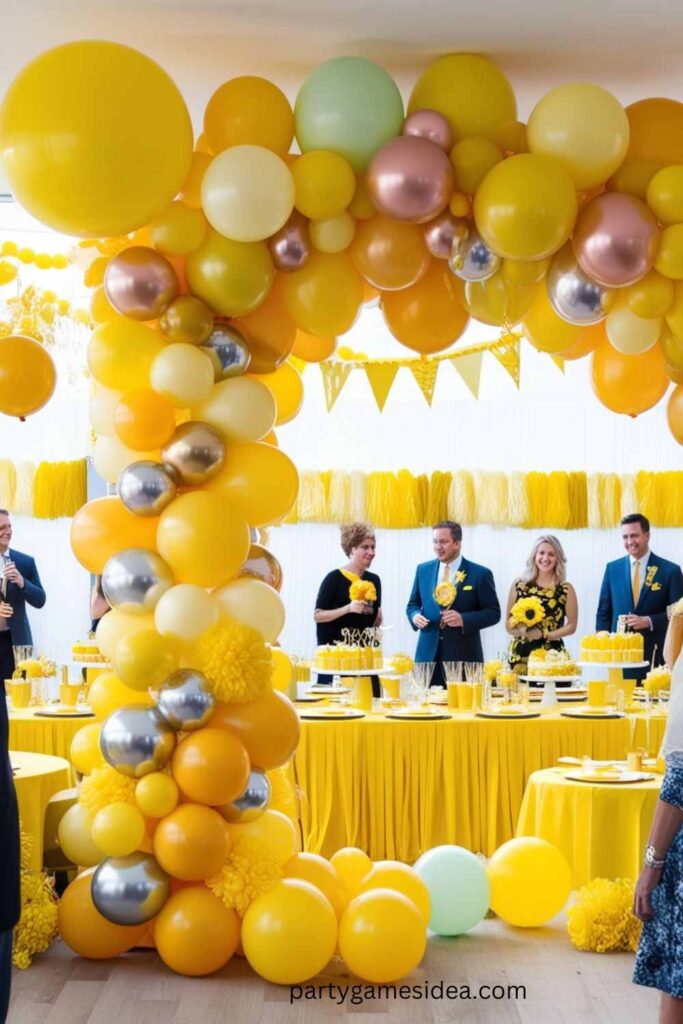 Yellow Balloon Arch Ideas