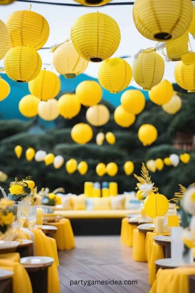 Yellow Paper Lanterns