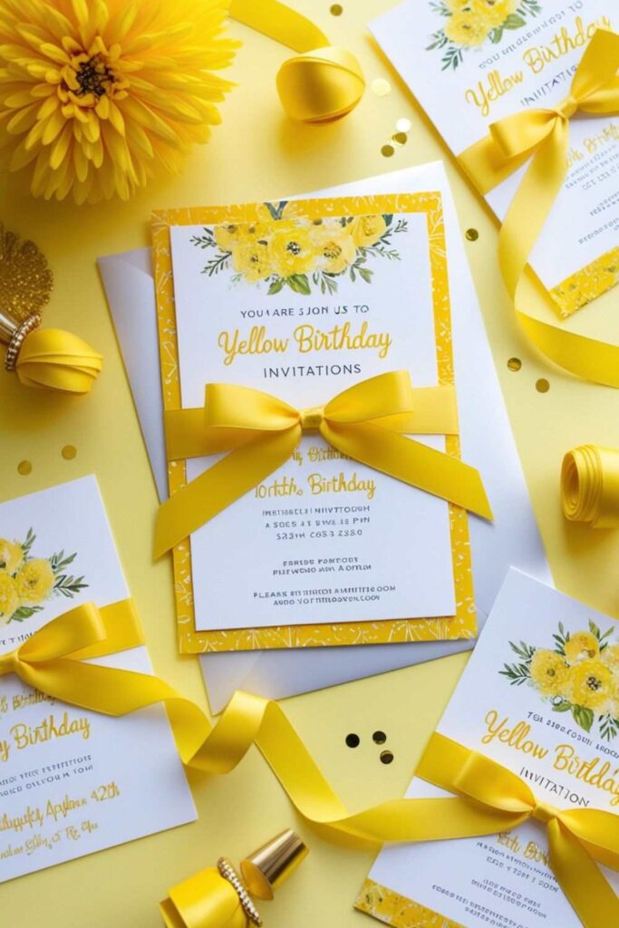 Yellow Ribbon Invitations