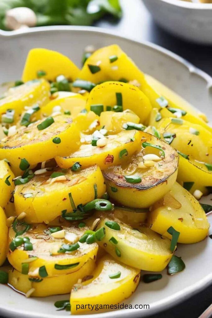 Yellow Squash Sautéed with Garlic