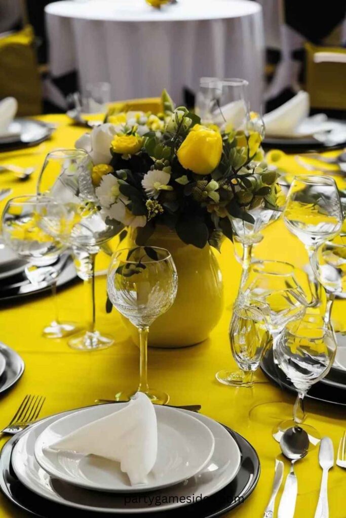 Yellow Tablecloths and Runners