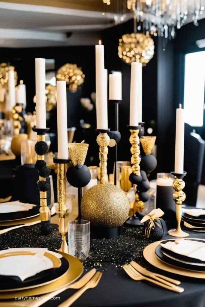 Glamorous Black and Gold Soirée