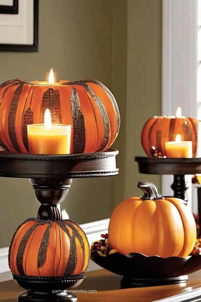 Pumpkin Candle Holders