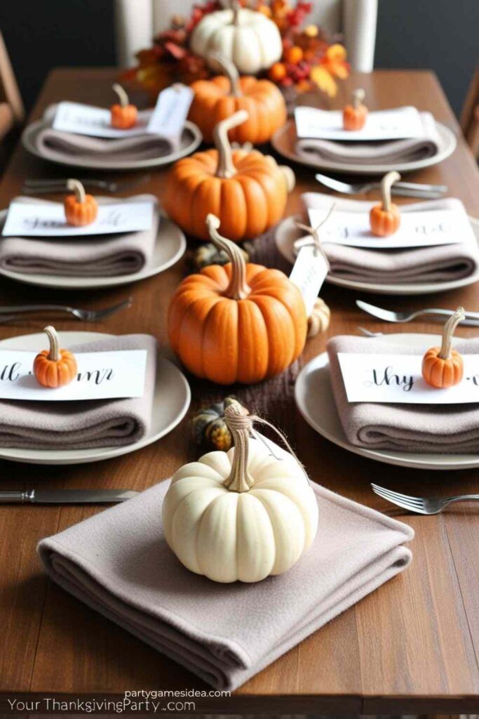 Pumpkin Place Cards