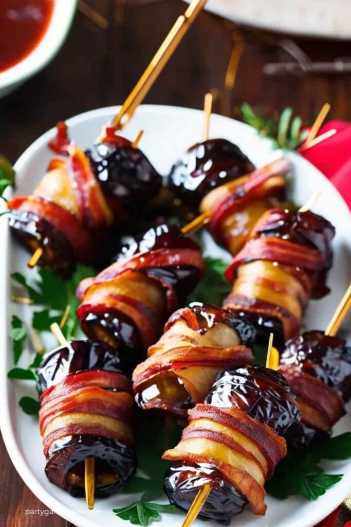 Sweet and Spicy Bacon-Wrapped Dates