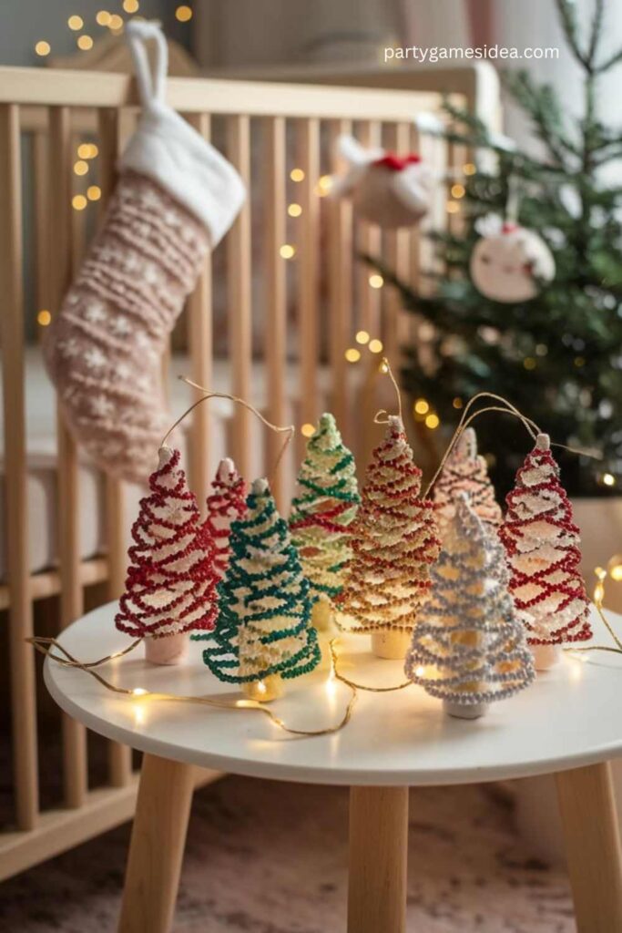 Beaded Christmas Tree Ornaments