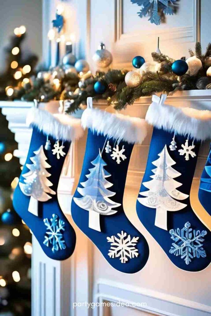 Blue Christmas Stockings