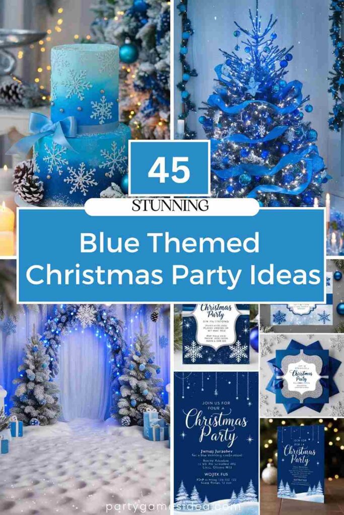 Blue Themed Christmas Party Ideas