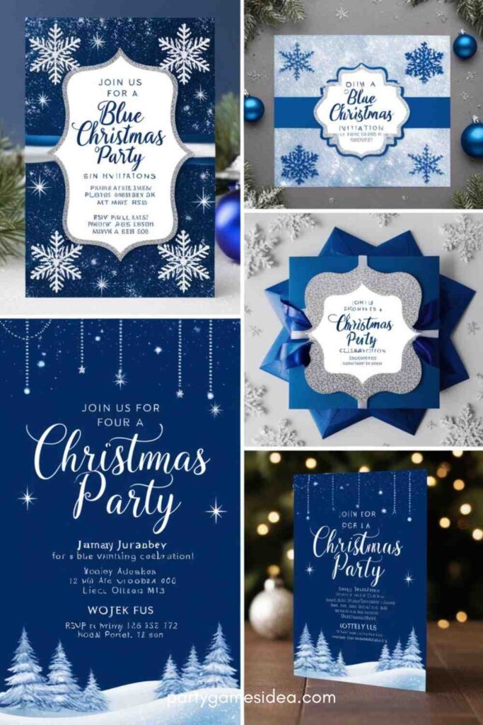 Blue-Themed Invitations