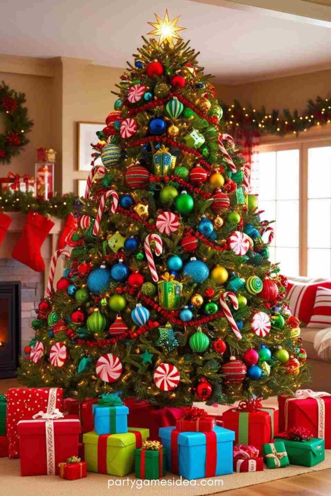 Bright and Colorful Christmas Tree