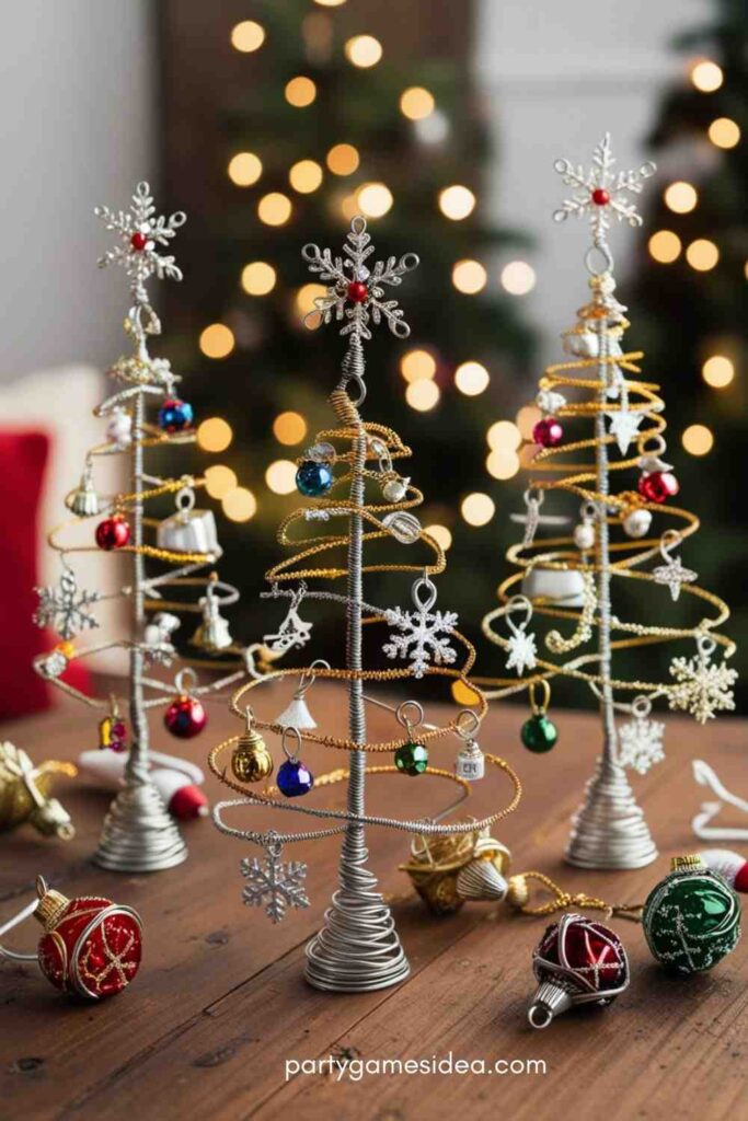 Christmas Charm Wire Tree Ornaments