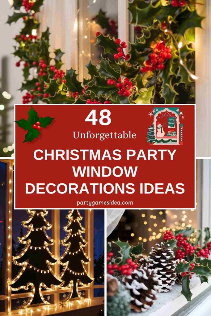 Christmas Party Window Decorations Ideas