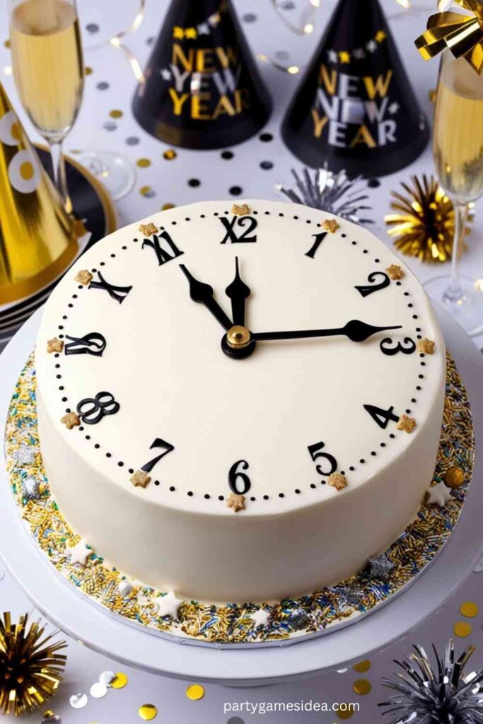 Clock Cake with Ticking Hands