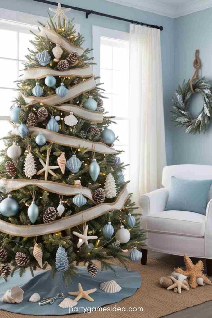 Coastal-Inspired Christmas Tree