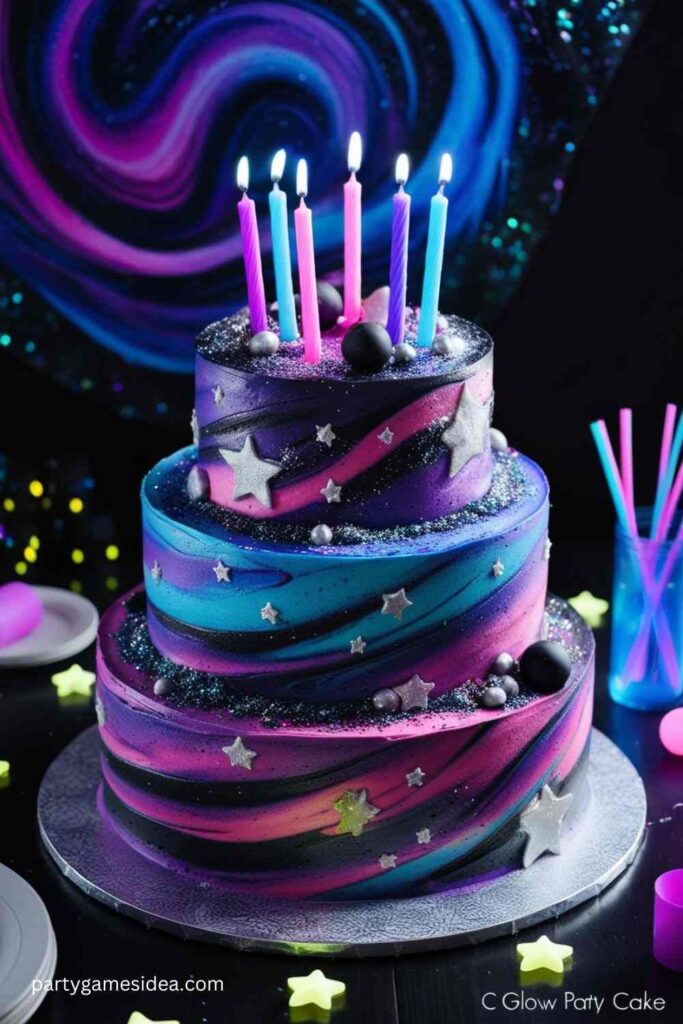 Cosmic Swirl Cake