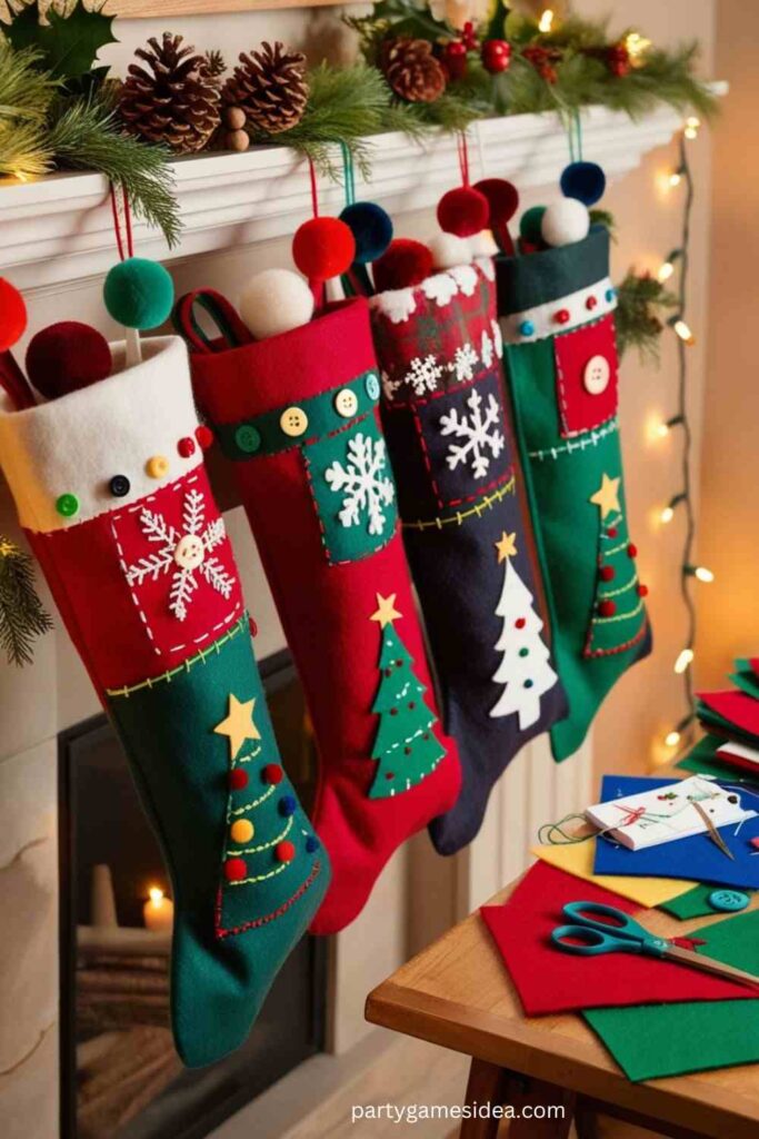 DIY Felt Christmas Stockings