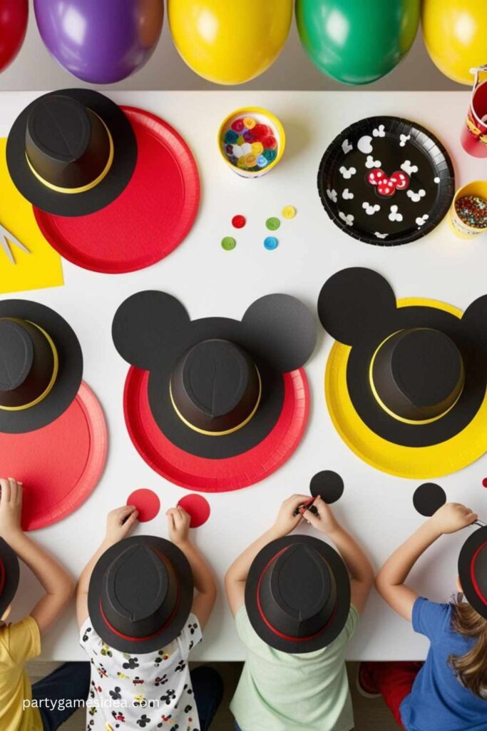 DIY Mickey Party Hat Craft Station