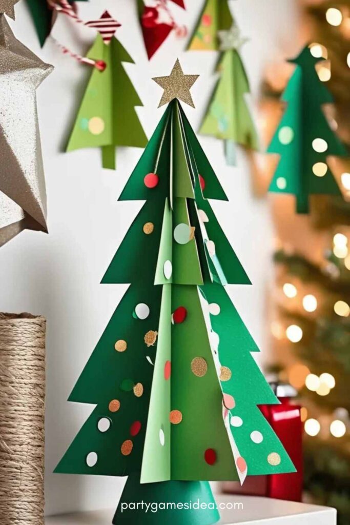 DIY Paper Christmas Tree Garland