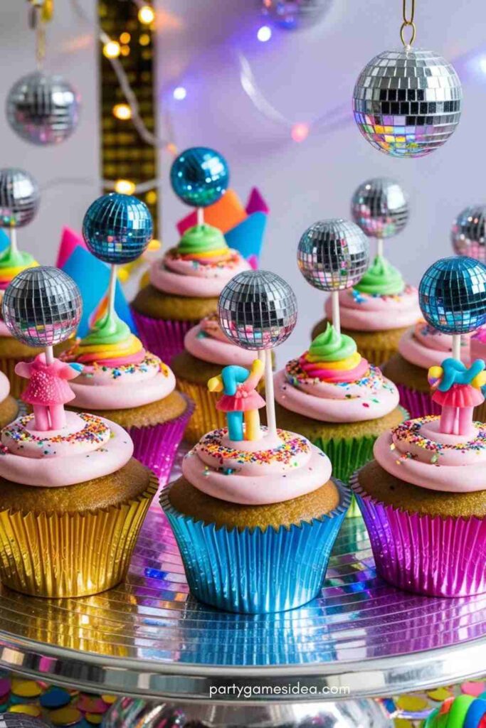 Disco Party Cupcakes