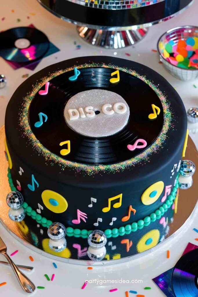 Disco Record Cake