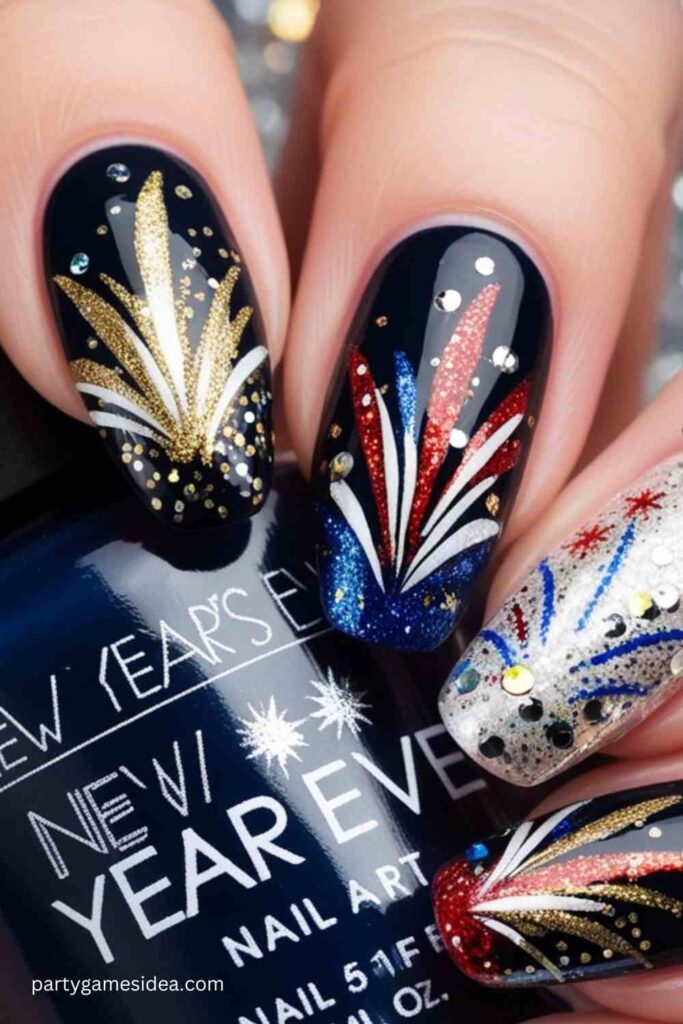 Fireworks Nail Art